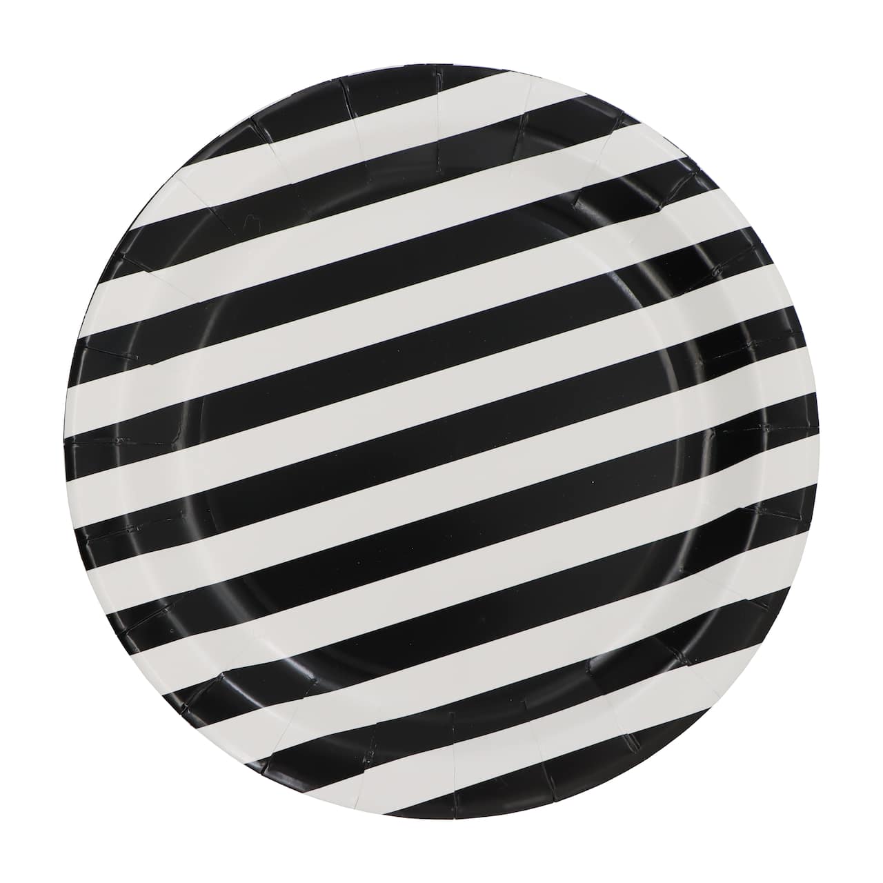 12 Packs: 10 ct. (120 total) 9" Black & White Stripes Dinner Plates by Celebrate It™